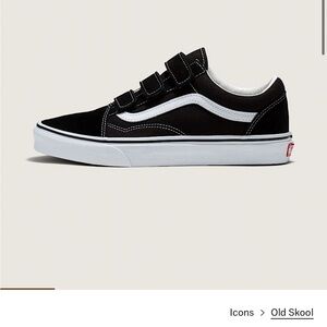 Vans Old Skool Velcro Sneakers - Black/White